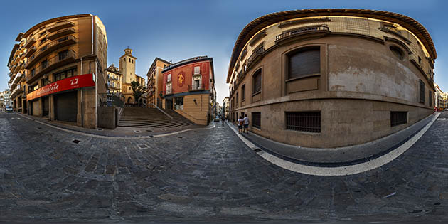 ©navarra360.com Cuesta de Santo Domingo Cuesta de Santo Domingo pamplona, recorrido del encierro